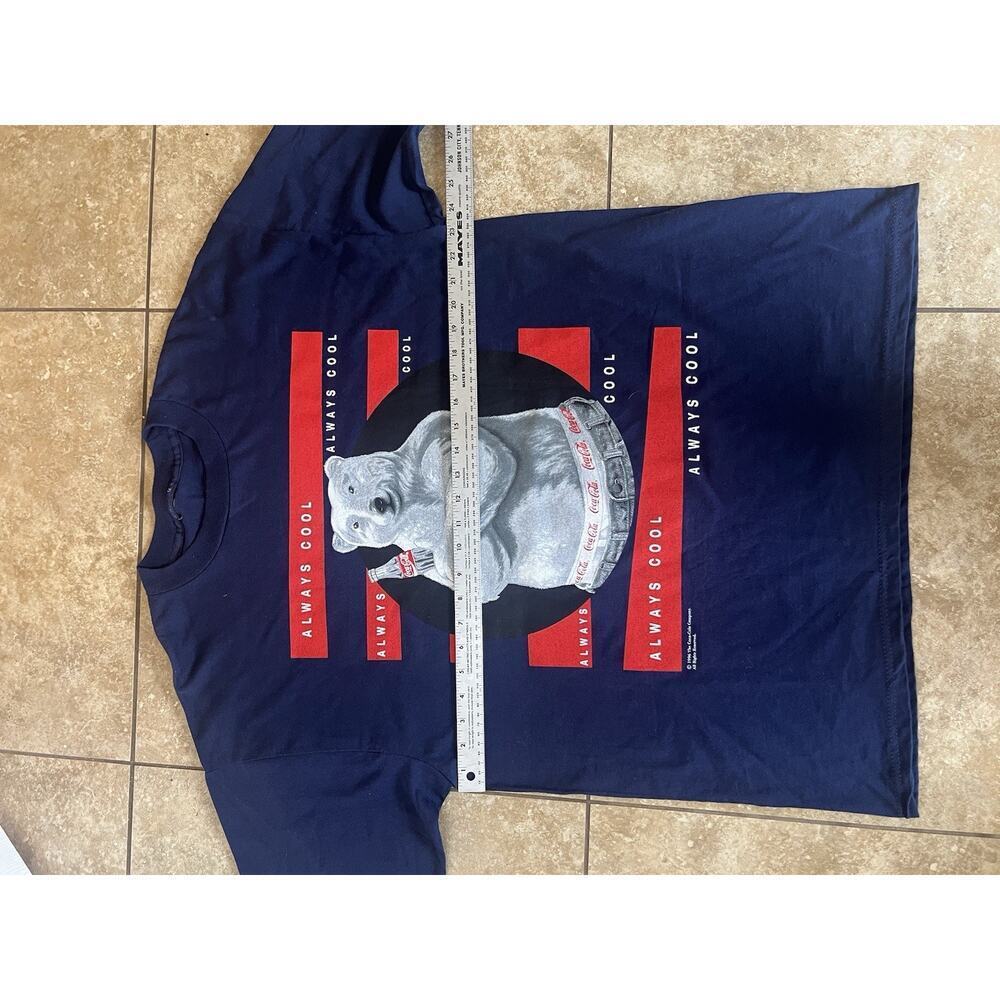 Coca cola polar bear t shirt vintage 1996 Made USA XL single Stitch - Picture 5 of 7